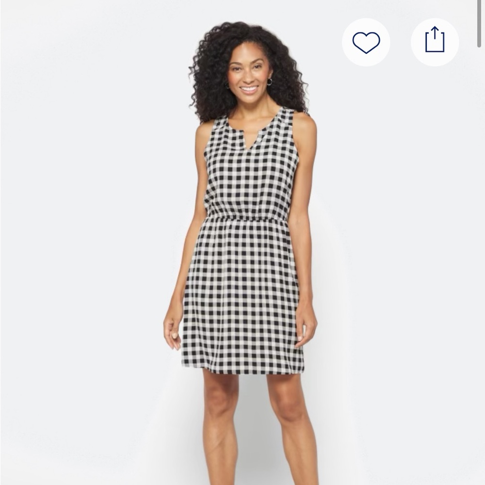 41 Hawthorn Black and White Checkered Relaxed Cut Dress